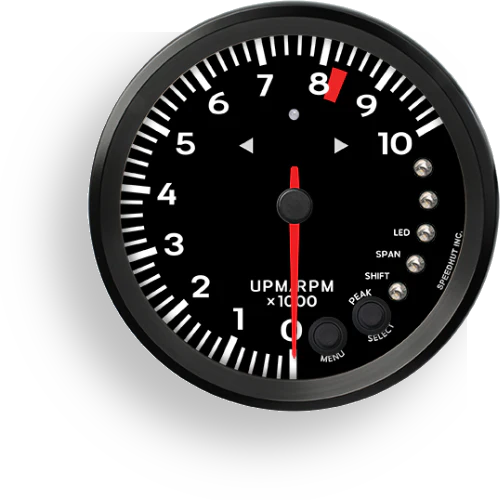 Speedhut 4.5" Tachometer - 10k rpm, with Shift Light - Image 4