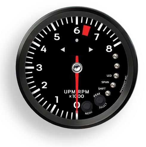 Speedhut 4.5" Tachometer - 8k rpm, with Shift Light - Image 2