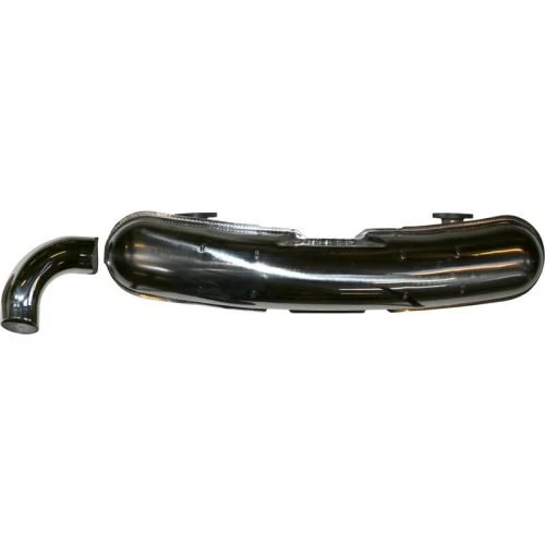 SPORT MUFFLER WITH SINGLE OUTLET-84 MM, POLISHED STAINLESS STEEL, LOOSE TAILPIPE