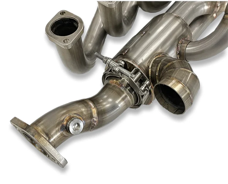 Stainless Steel 1-3/4” Header Set with Heat Exchangers for Porsche 911 (1965-89) - Image 2