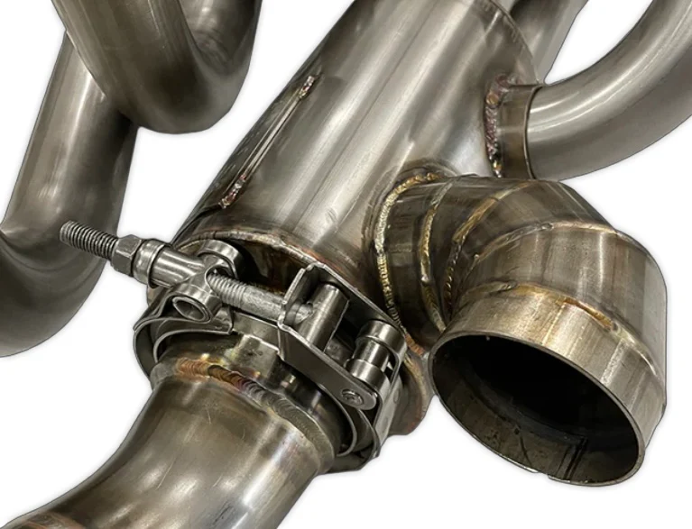 Stainless Steel 1-3/4” Header Set with Heat Exchangers for Porsche 911 (1965-89) - Image 4
