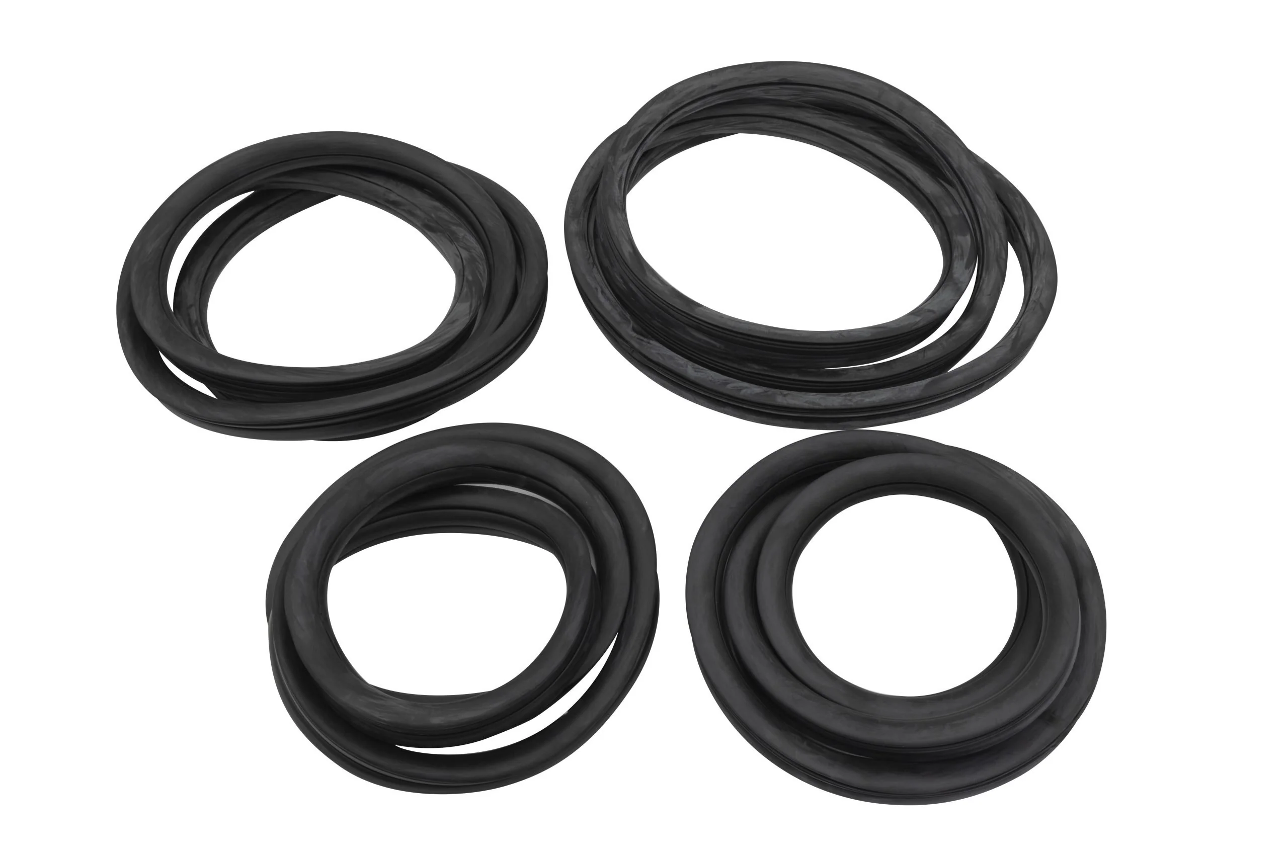Stock Window Rubber with Groove Kit, 65-71, 4-Piece Set
