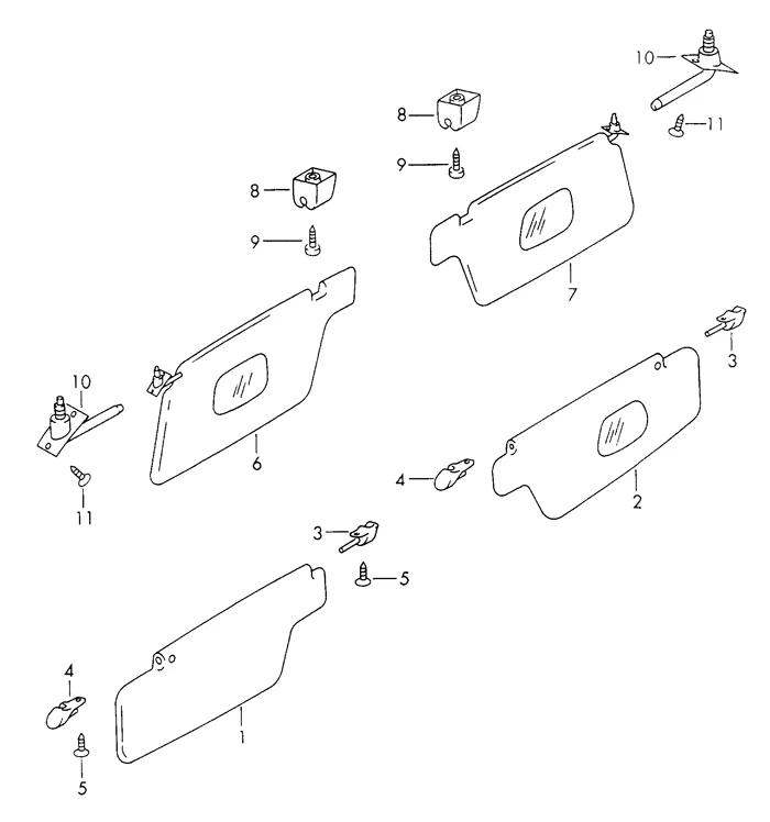 Sun Visor Clip for Porsche 911, 912, 928, and 930 (1965-98) - Image 2