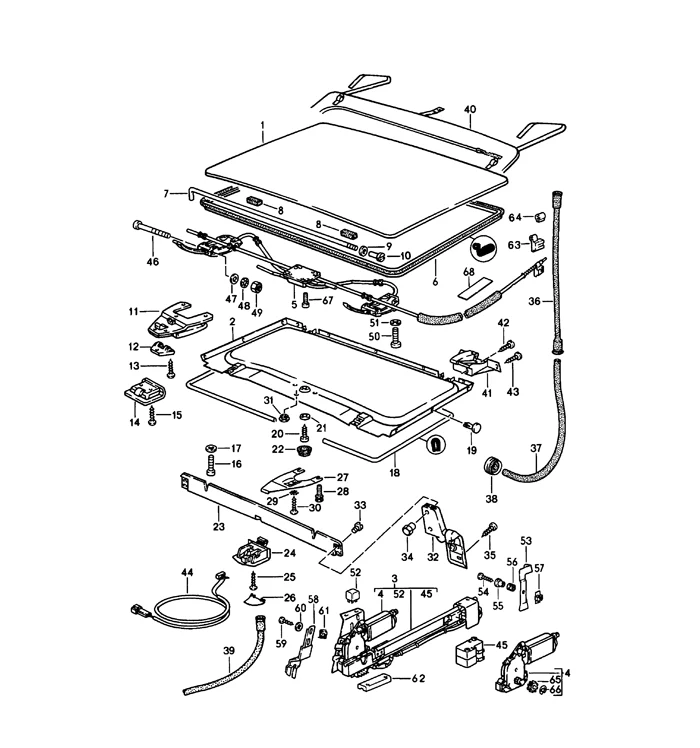 Sunroof Seal for Porsche 924 (1976-82) and 944 (1983-86) - Image 3