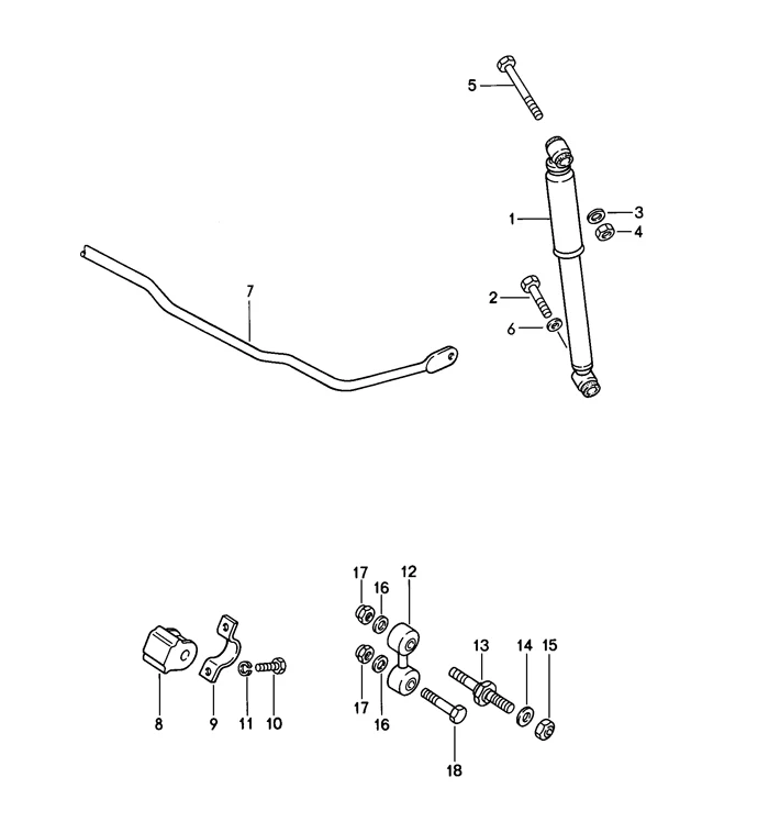 Sway Bar Bushing Bracket for Porsche 911, 924, 930, 944 and 968 - Image 2