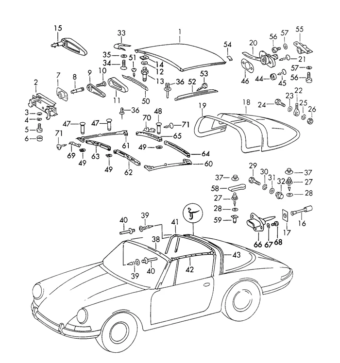 Targa Top Seal for Porsche 911 (1969-89) - Image 2