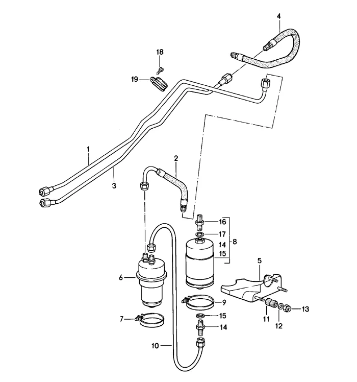 Three Fitting Fuel Accumulator for Porsche 911 (1976-89) - Image 3