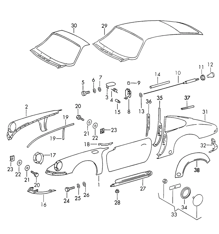 Torsion Bar Cover Panel for Porsche 911, 912 (1972-86) - Image 2