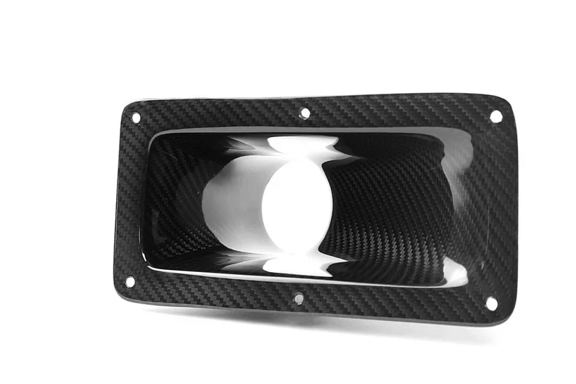 Universal Fitment 9.25" X 4.75" Carbon Fiber Air Inlet Duct w/ Flange - Image 4