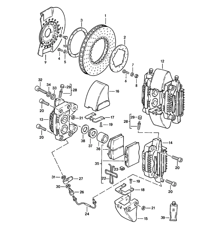 Upper Front Caliper Pad Spring Plate for Porsche 930 - Image 3