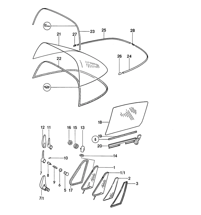 Vent Glass Seal for Porsche 911 (1977-98) - Image 2
