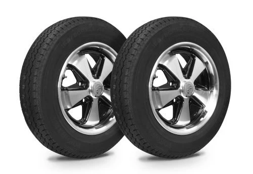 Wheel & Tire Combo, 911 Alloy Black/Polished 5.5x15 – 5/130, Yokohama GT Special 165/80R15