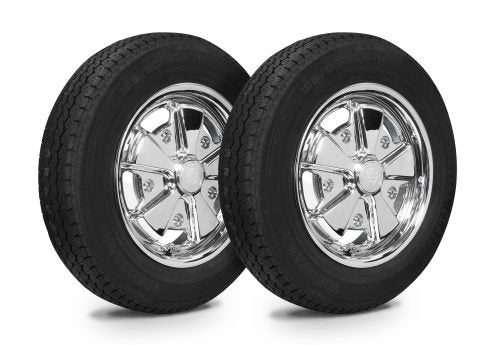 Wheel & Tire Combo, 911 Alloy Chrome 5.5x15 – 5/205, Yokohama GT Special 165/80R15