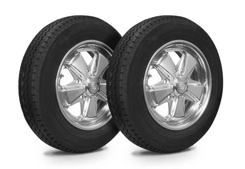 Wheel & Tire Combo, 911 Alloy Polished 5.5x15 – 5/130, Yokohama GT Special 165/80R15