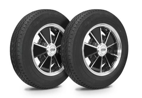 Wheel & Tire Combo, BRM Black/Polished 5.0x15 – 5/205, Yokohama GT Special 165/80R15