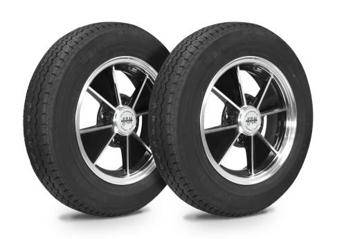 Wheel & Tire Combo, BRM Black/Polished 5.5x15 – 4/130, Yokohama GT Special 165/80R15