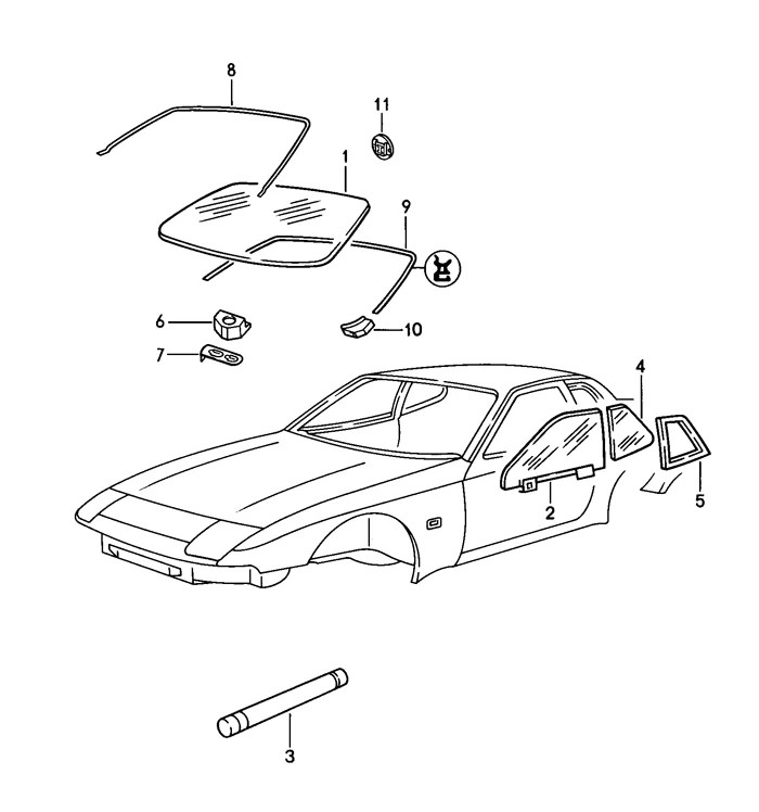 Windshield Seal for Porsche 911, 944.2, 968 - Image 3