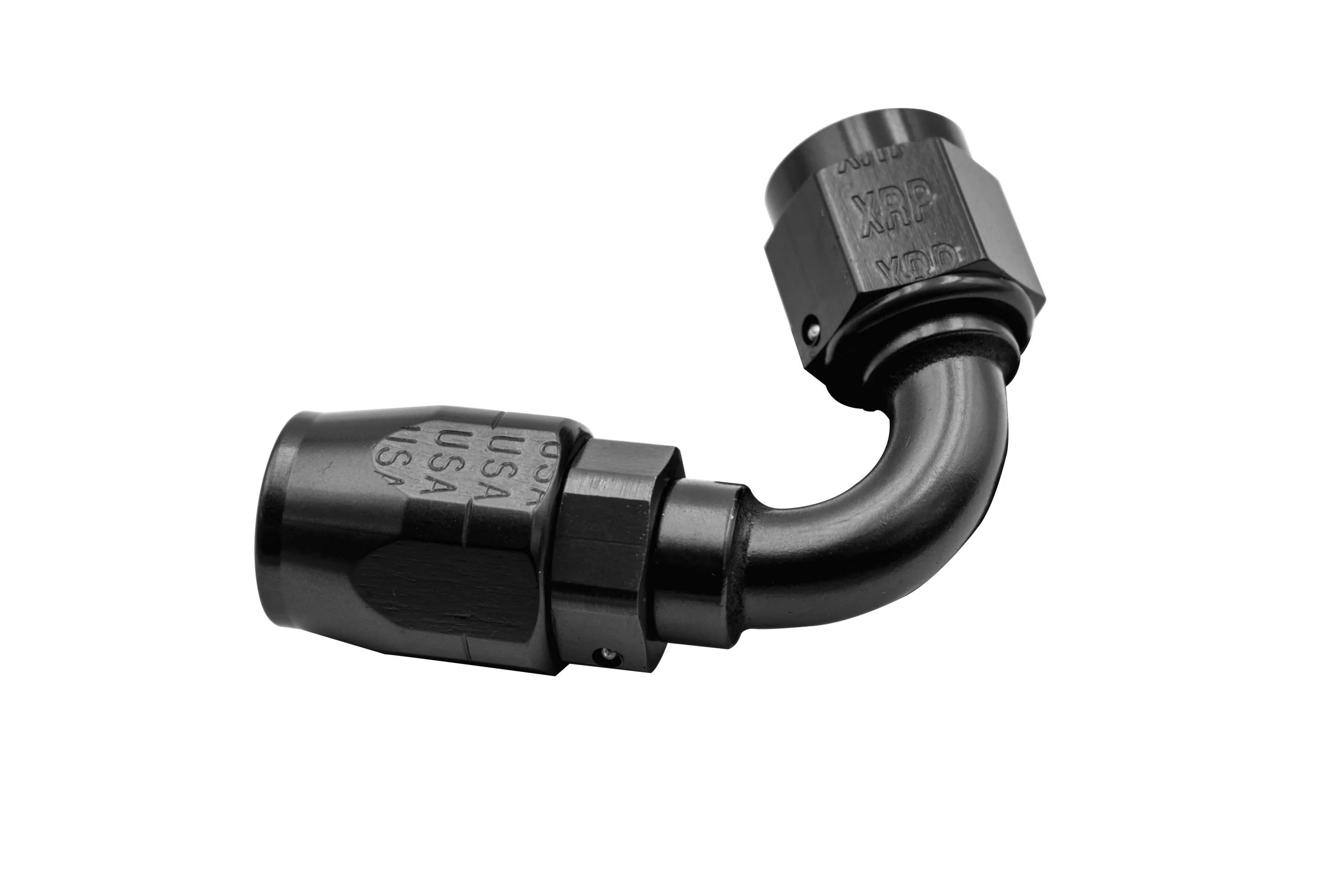 XRP -6 120º Double Swivel Hose End - Aluminum - Black