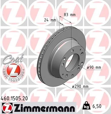 Zimmermann 24mm Rear Vented Rotor for Porsche Carrera (1984-89) - Image 3